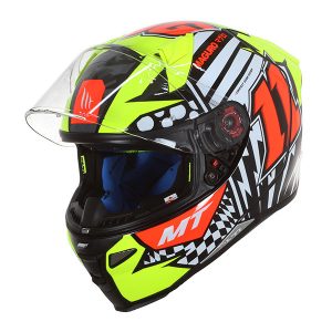 Complete helmet MT F110 Revenge 2 Sergio Garcia A3 Yellow Fluor Gloss