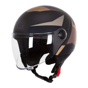 MT Street Poke C9 Jet Helmet Matt Brown