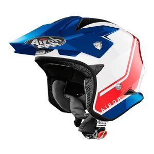 Helmet Jet Airoh TRR S Keen Blue Red Gloss