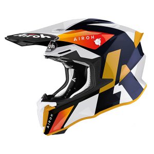 Motocross Helmet Airoh Twist 2.0 Lift White Blue Gloss