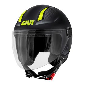 Jet helmet Givi 11.7 solid color matte black yellow