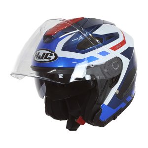 Jet Helmet HJC i30 Aton MC21 Blue White Glossy
