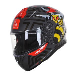 MT FF106 Targo Bee B5 Integral Helmet Bright Fluorescent Red