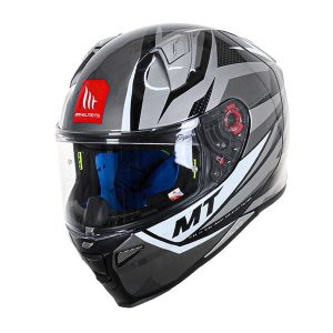 MT Revenge 2 Kley B0 Full face helmet Pearl White Shine