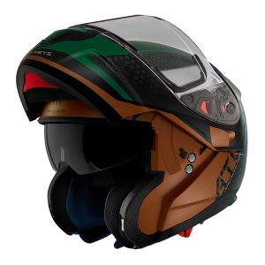 MT Modular Helmet FU401SV Atom SV Adventure B6 Green Matte brown