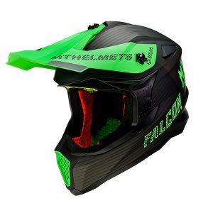 MT MX802 Falcon System D6 Matte Green Motocross Helmet