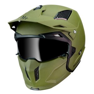 MT StreetFighter SV A6 Matte Green Trail Helmet