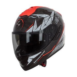 Scorpion Exo-1400 Carbon Air Aranea Integral Helmet Black Red