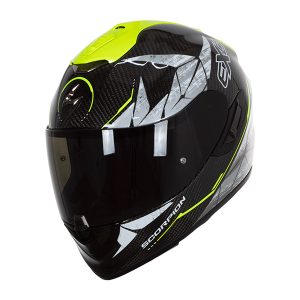 Scorpion Exo-1400 Carbon Air Aranea Integral Helmet Black Yellow
