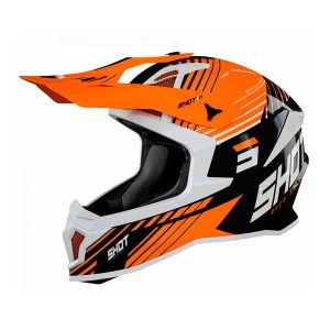Shot Lite Fury Motocross Helmet Black Neon Orange