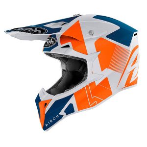 Motocross Helmet Airoh Wraap Raze orange matte white
