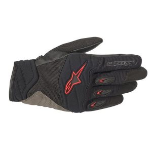 Alpinestars Gloves Black Shore Red